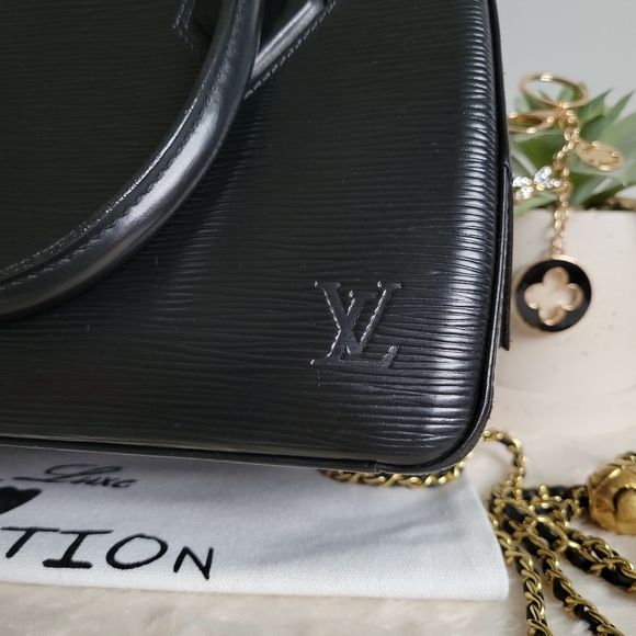 💕Louis Vuitton Black Epi Noir Sablon Handbag - Picture 16 of 16